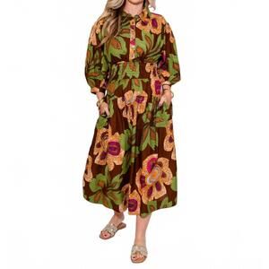 NEW IVY JANE big blooms dress in multi